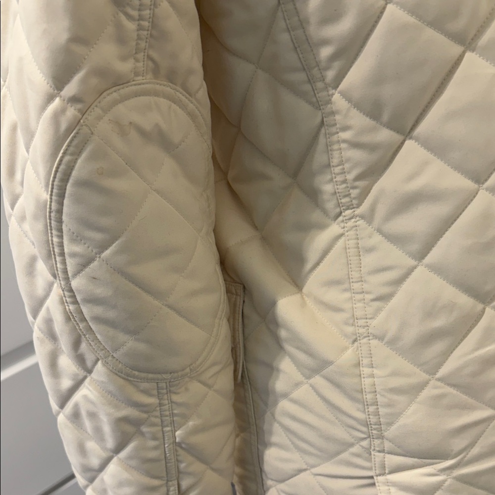Lauren Ralph Lauren Beige Quilted Utility Jacket - Picture 7 of 9